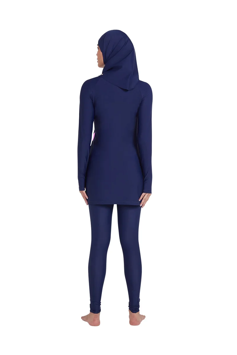 كويجا صن وير COEGA  Ladies Ladies Modest 3pc Swim Set - Blue Pink Marble